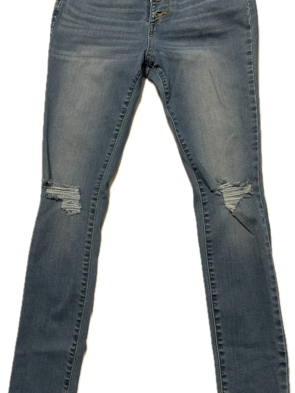 Ripped High-Rise Skinny Jeans Size 16
